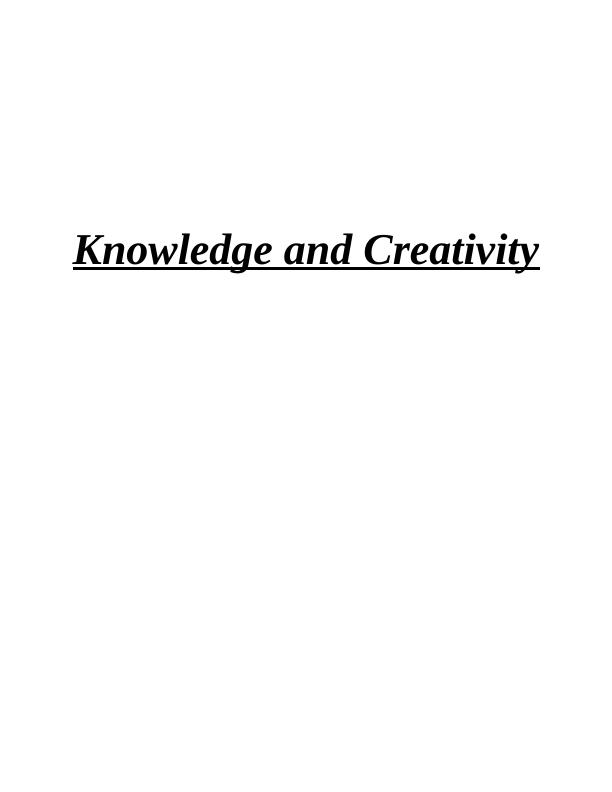Knowledge and Creativity_1