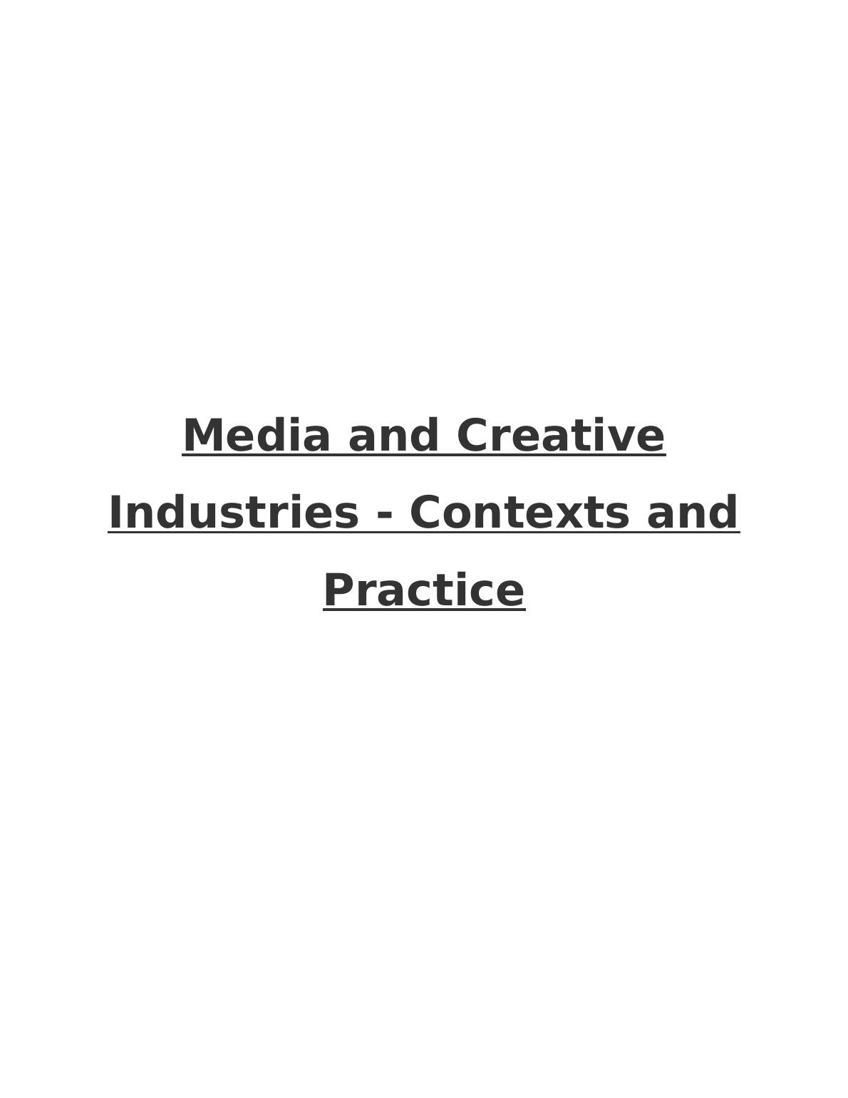 Media Creative Industries : Report_1