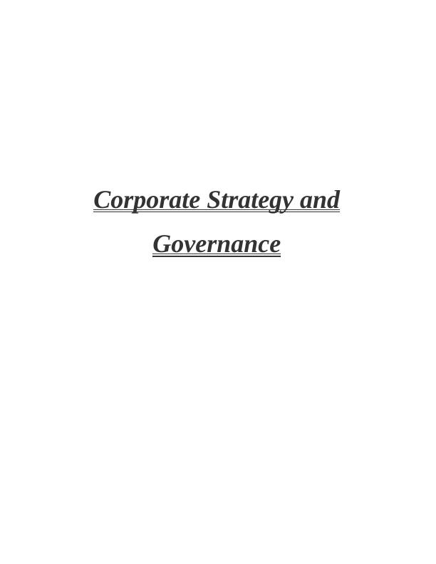 (Doc) Corporate Strategy and Governance_1