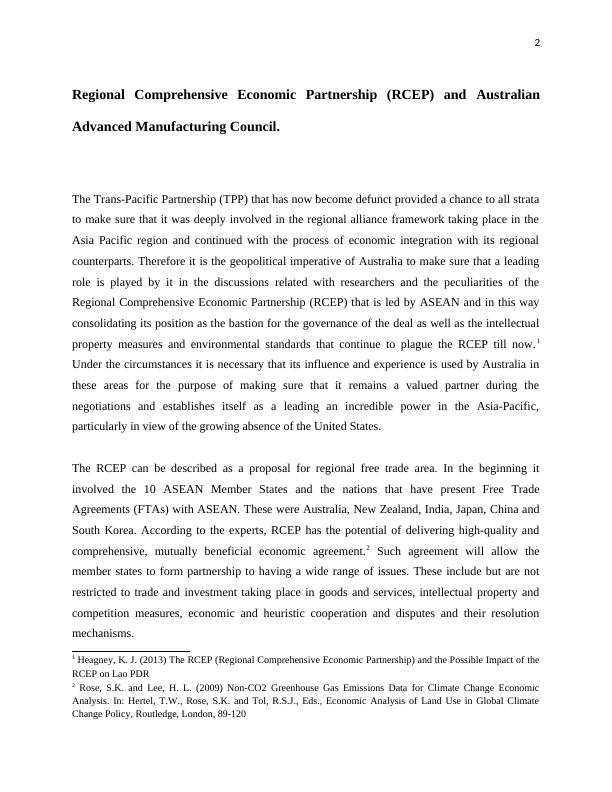 Regional Comprehensive Economic Partnership (RCEP): Australia's Role and Opportunities_2