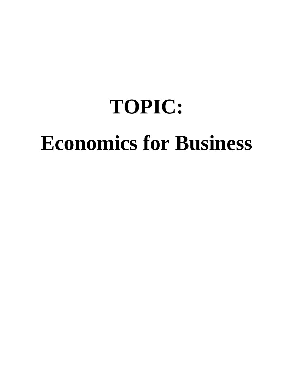 Economics for Business Assignment : Polo mint_1