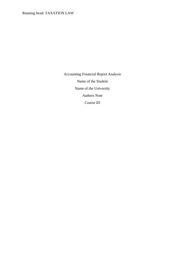 Accounting Financial Report Analysis_1