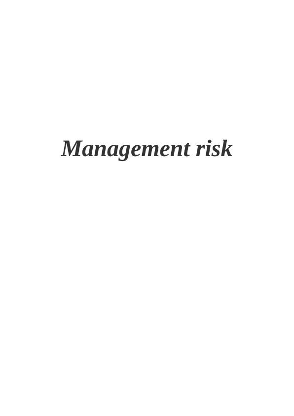 BSBWOR501 Managent risk_1