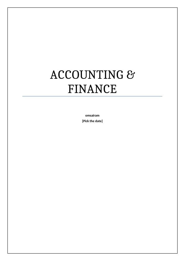 Accounting and Finance Assignment - Value Of Annuity_1