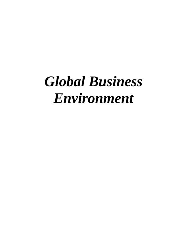 Factors Influencing Global Business Environment: JD Sports PESTLE Analysis_1