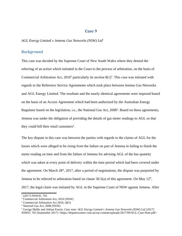 Case of AGL Energy Limited v Jemena Gas Networks (NSW) Ltd_1