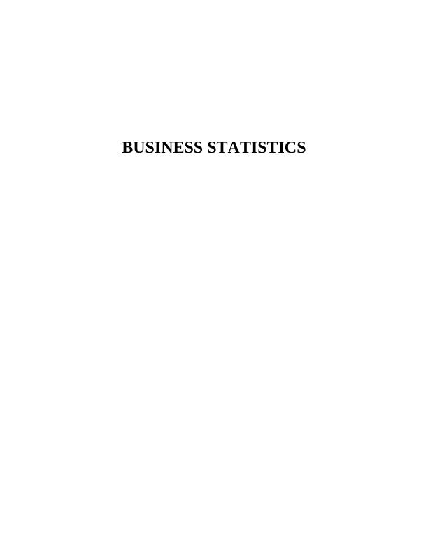BUSINESS STATISTICS TABLE OF CONTENTS TABLE OF CONTENTS_1