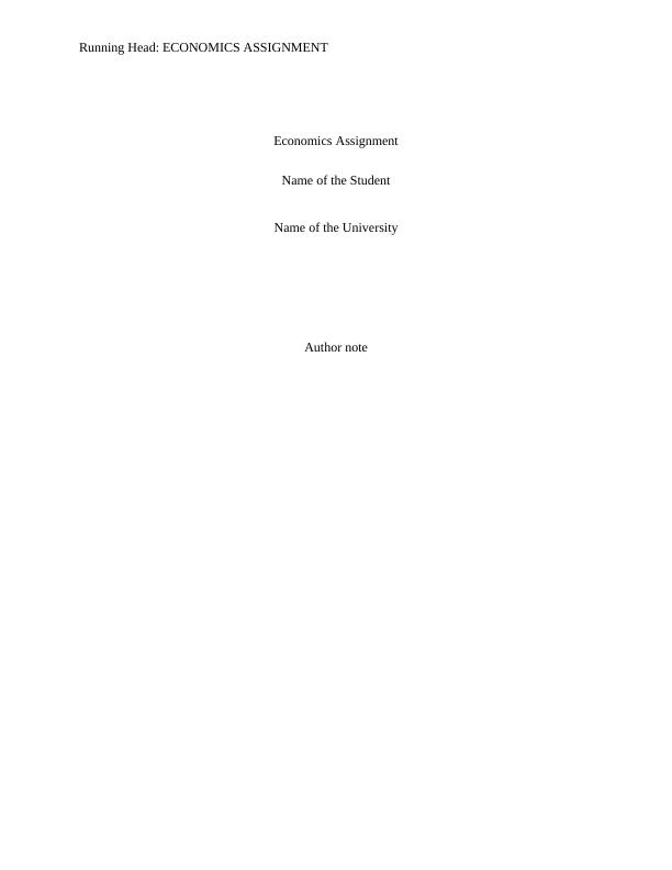Economics Development  - Solved Assignment_1