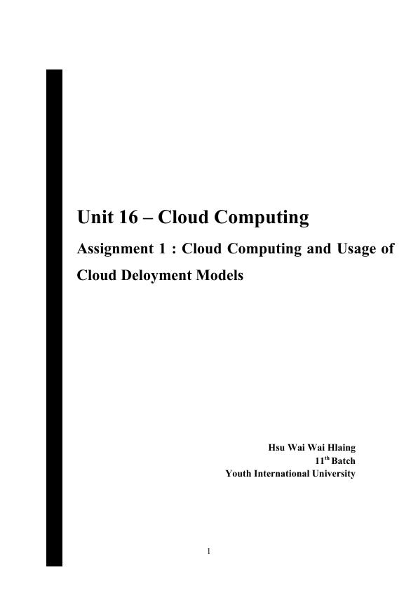 Cloud Computing and Usage of Development Models_1