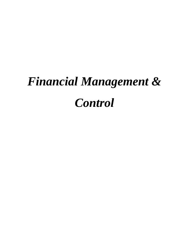 Report on Financial Management & Control_1