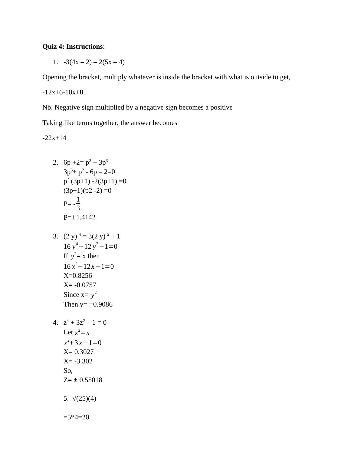 Quiz 4: Solve Math Problems and Equations_1
