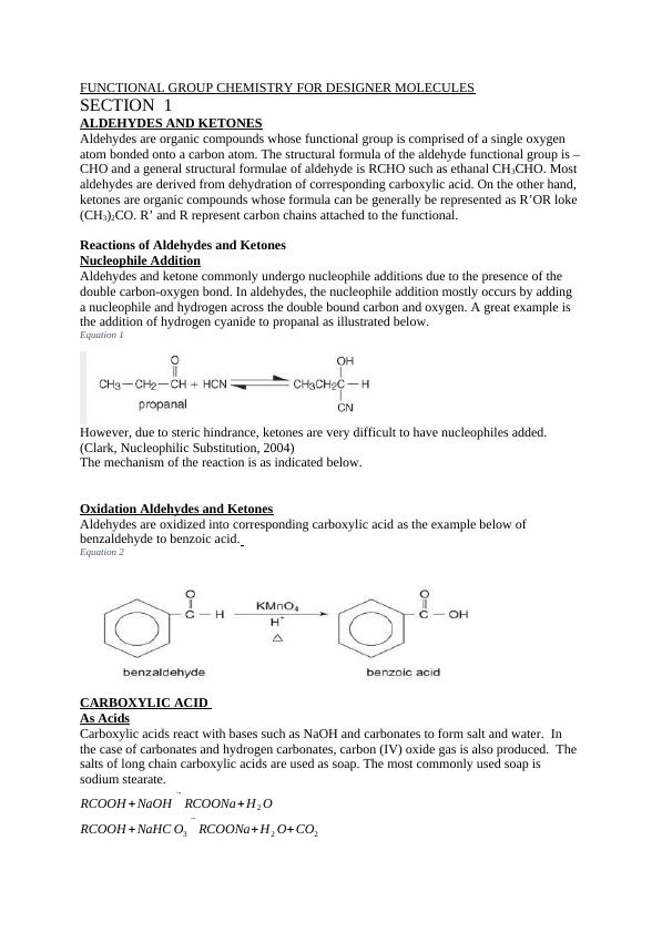 Functional Group Chemistry for Designer Molecules_1