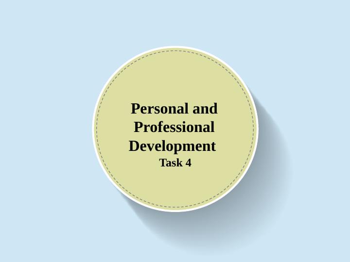 Personal and Professional Development Task 4._1