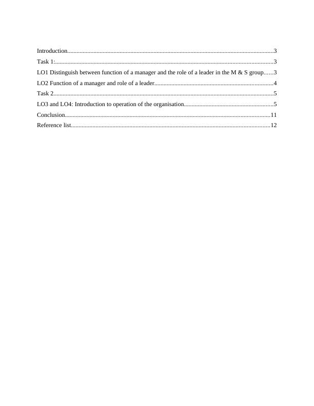 MANAGEMENT AND OPERATION Table of contents_2
