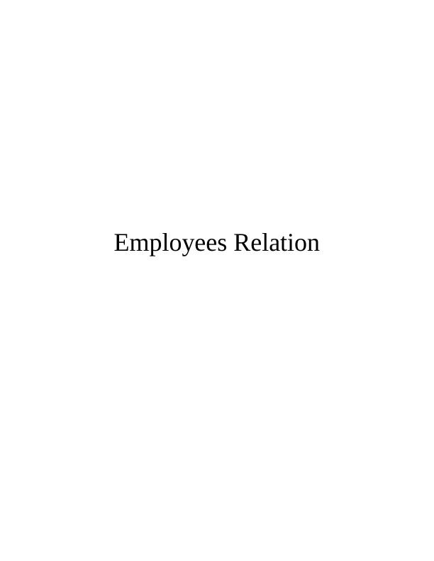 Importance of Employee Relation in British Airways : Report_1