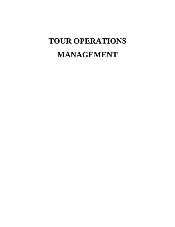 Tour Operations Management Doc_1