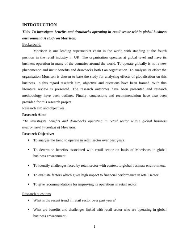 Research Project Assignment - Globalisation driving the business success_3