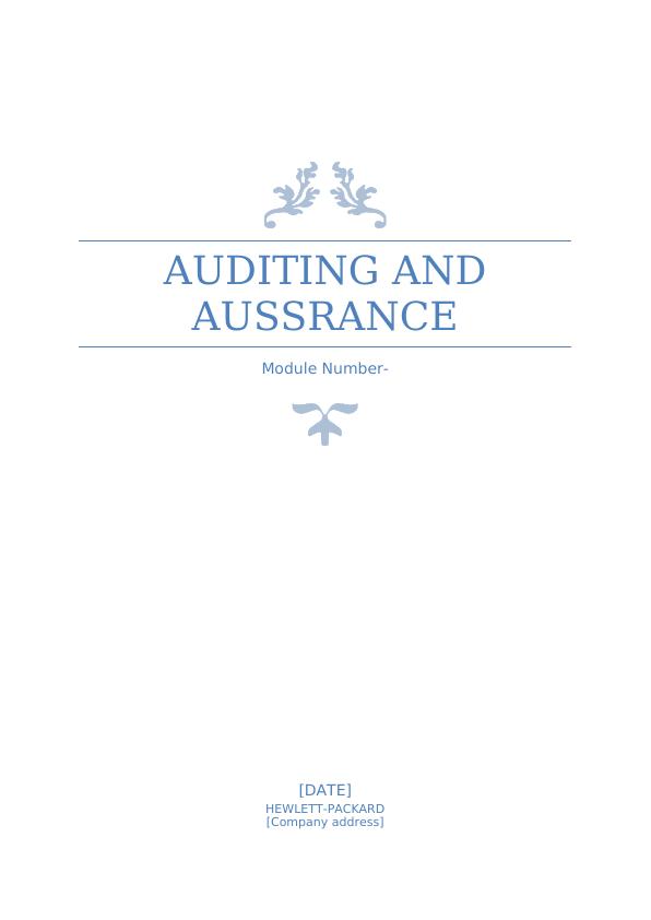 Auditing and Assurance: Materiality, Analytical Review, and Cash Flows_1