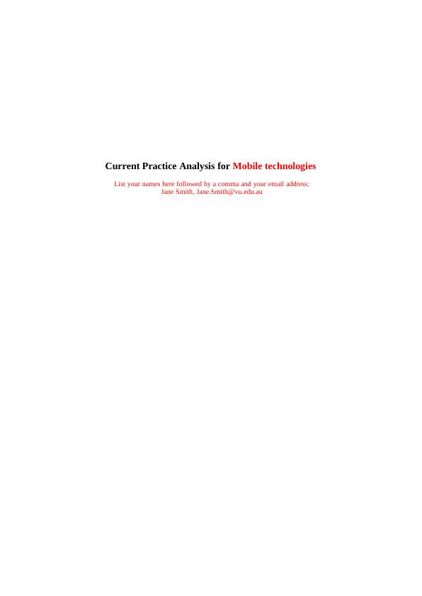 Current Practice Analysis for Mobile Technologies_1
