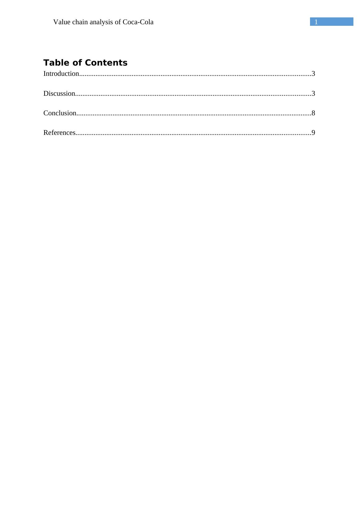 Value chain analysis of Coca-Cola Assignment