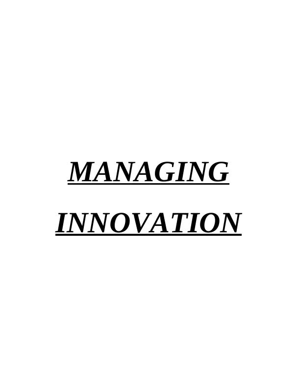 (PDF) Managing Innovation in Business - Assignment_1
