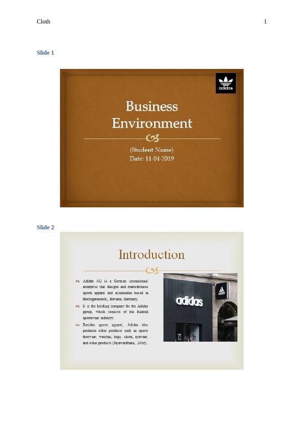 adidas holding company