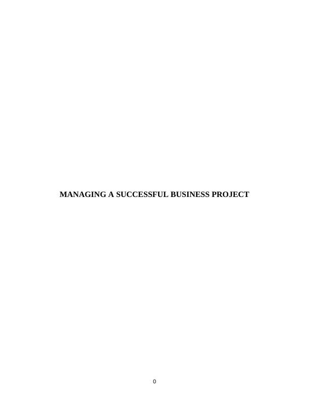 Project Management Plan for Business_1