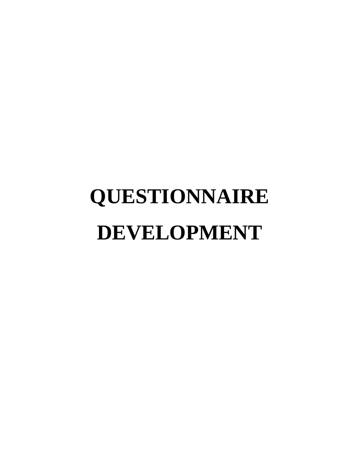 Questionnaire Design Assignment_1