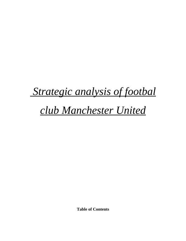 Strategic Analysis of Manchester United Football Club_1