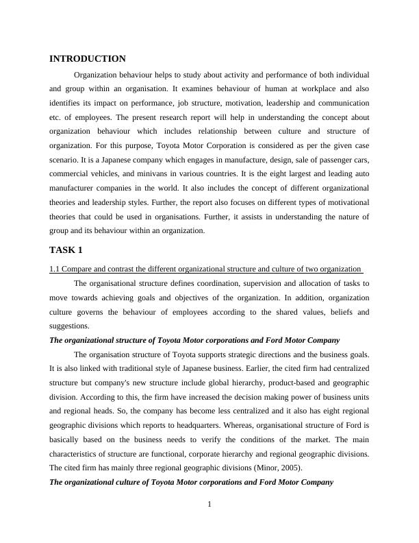 Research in organisational behavior : Toyota Moto corporation_3
