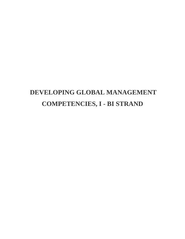Developing Global Management Competencies - BI Strand_1