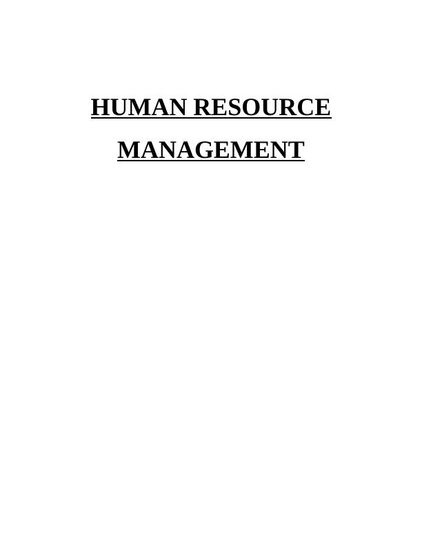 Human Resource Management Assignment Solved - Tesco_1