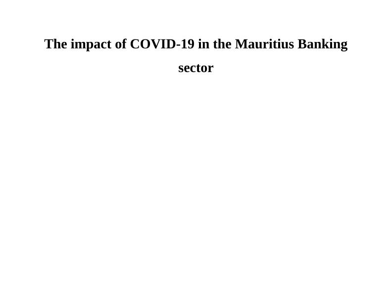 Impact of COVID-19 in Mauritius Banking Sector_1