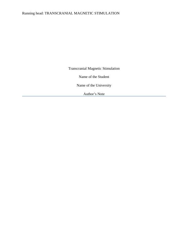 Case Study on Transcranial Magnetic Stimulation_1