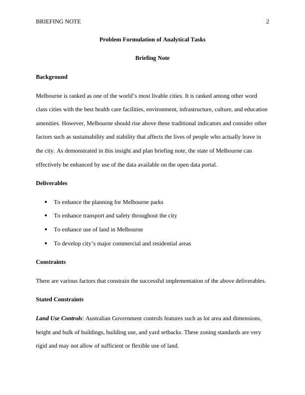 Assignment about Problem Formulation of Analytical Tasks_2