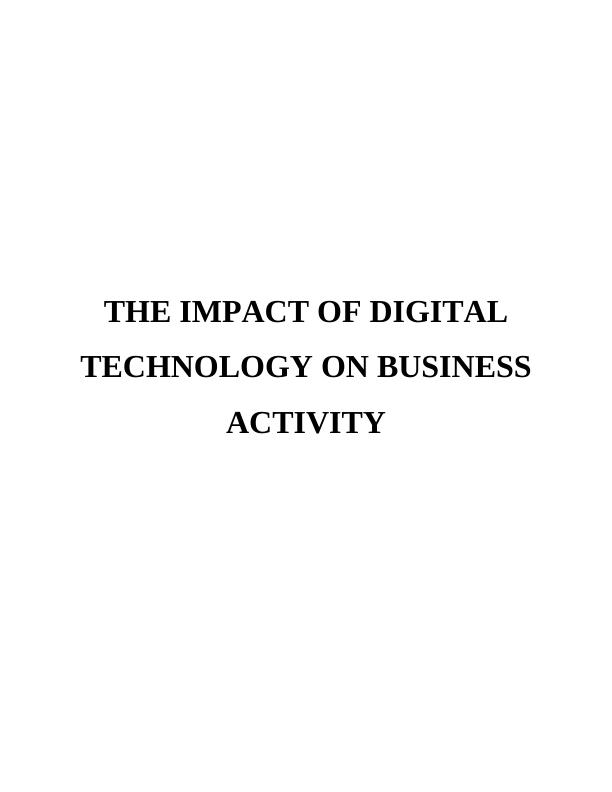 DIGITAL TECHNOLOGY IN BUSINESS ACTIVITY PART 13 P._1