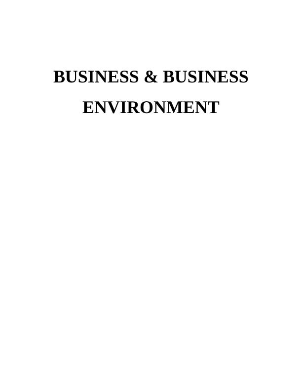 Assignment on Business Environment of Morrisons_1