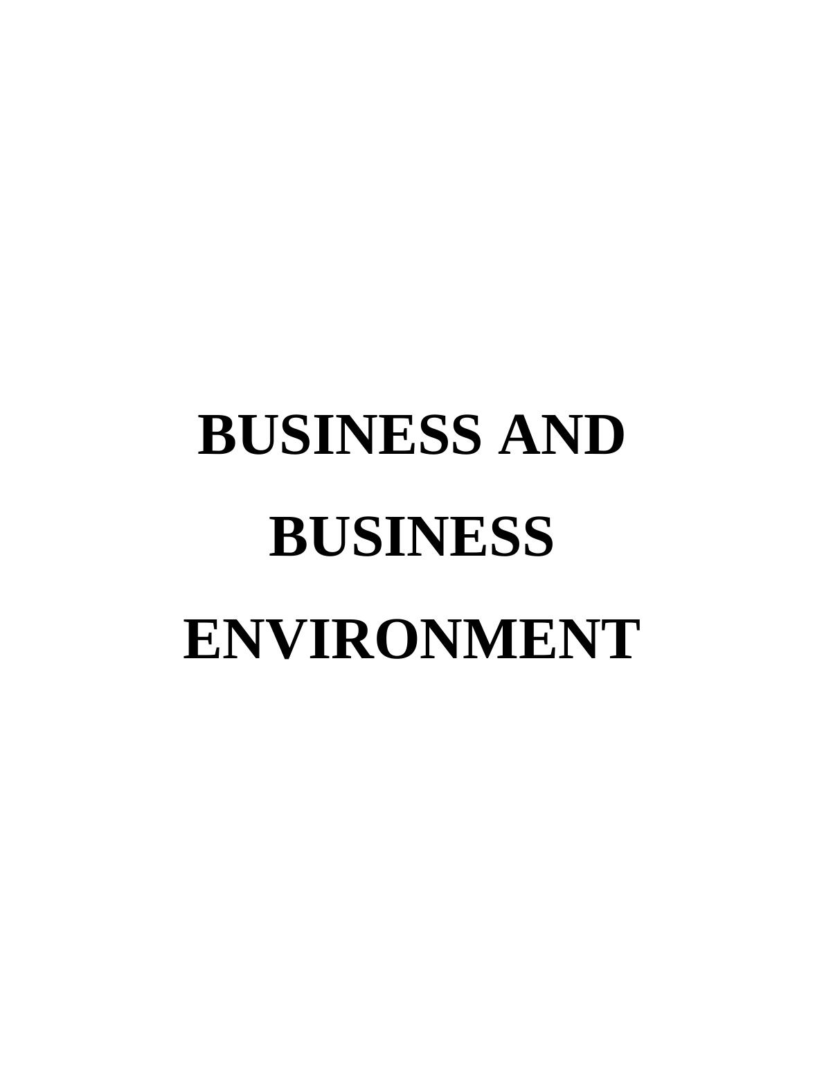 Business Environment -IHG_1