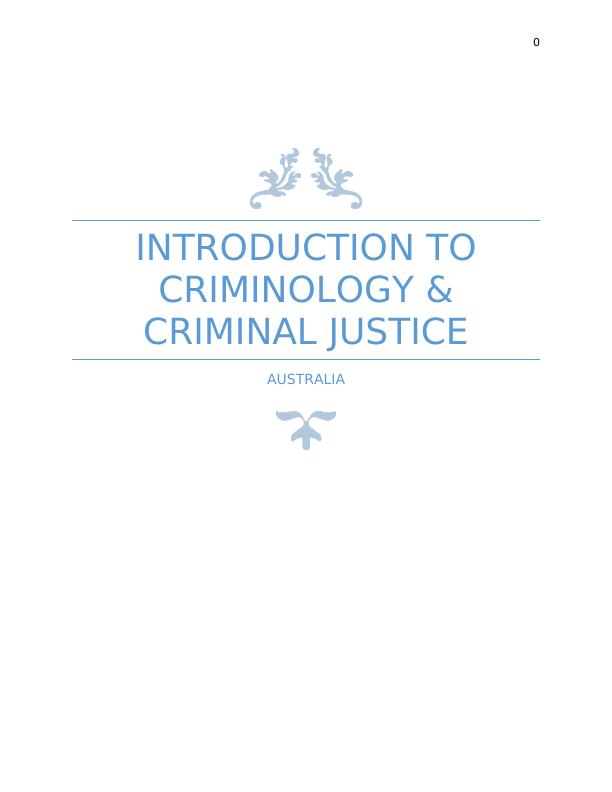 introduction on criminology essay