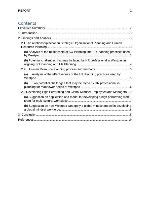 Human Resource Planning and Strategic Organisational Planning: A Case Study of Westpac_2