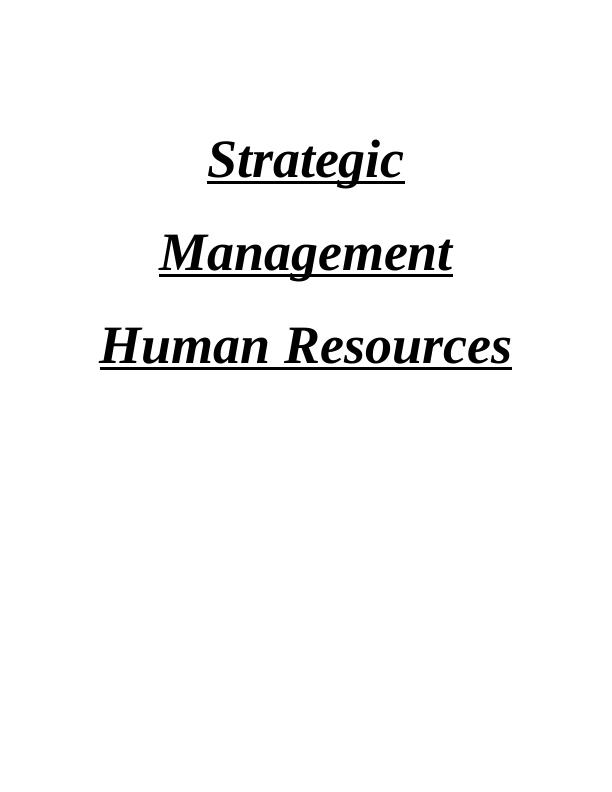 HRM 325 Strategic Management Human Resources_1
