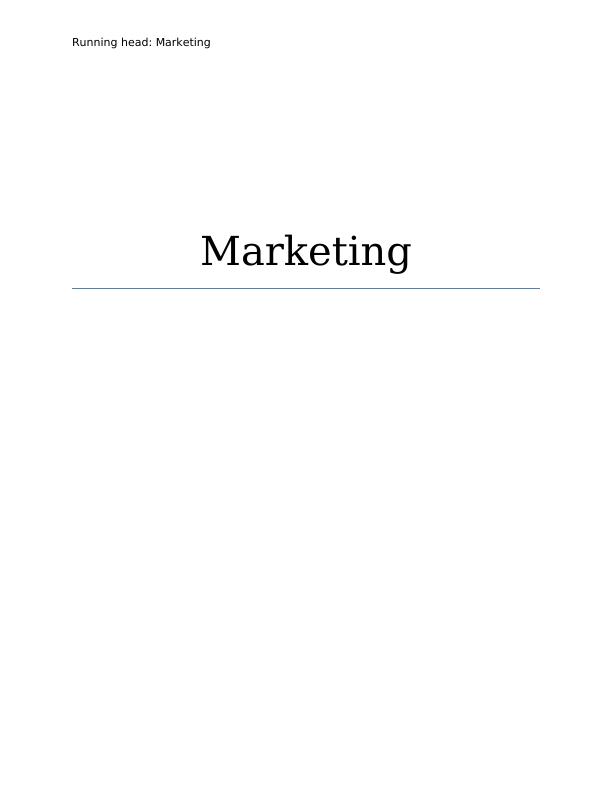 Marketing plan for Donald B Company_1