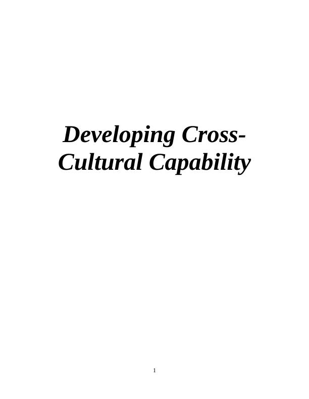 Developing Cross-Cultural Capability_1