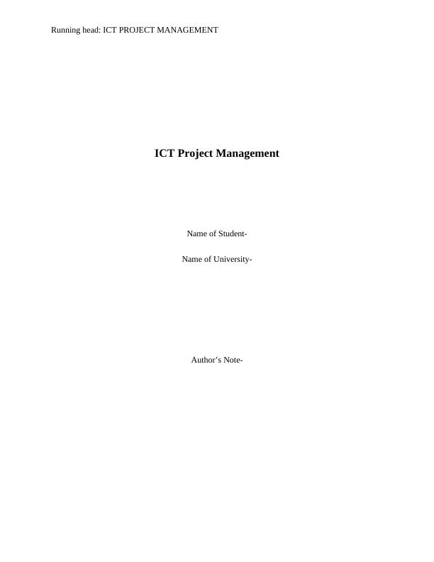 ICT Project Management Case Study Analysis_1