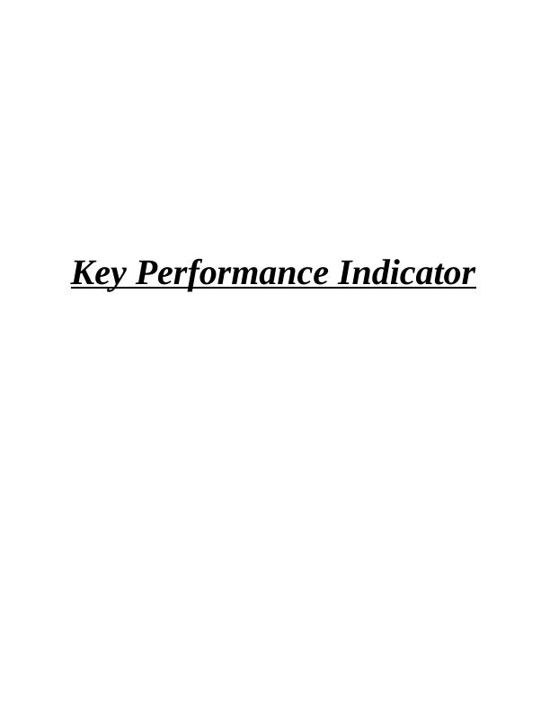 Key Performance Indicator Essay_1