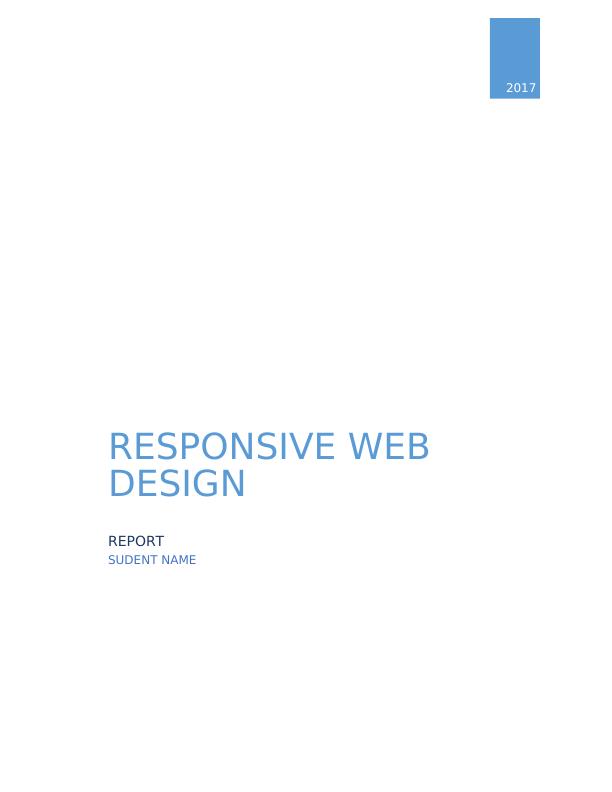 Responsive Web Design: Report_1