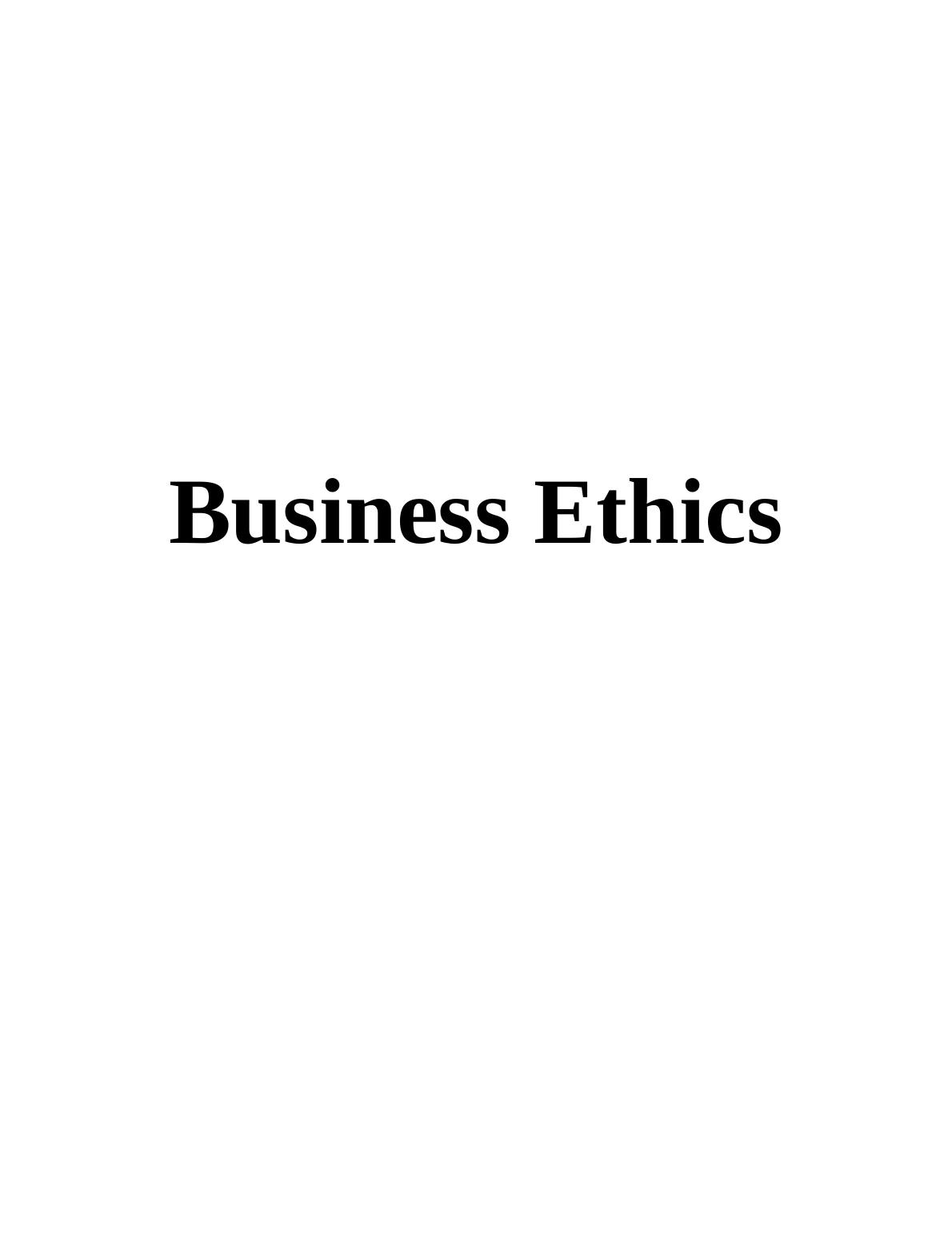 Business Ethics of NIKE : Report_1
