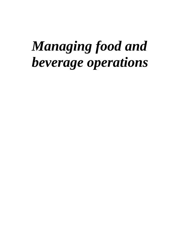 Managing Food and Beverage Operations_1