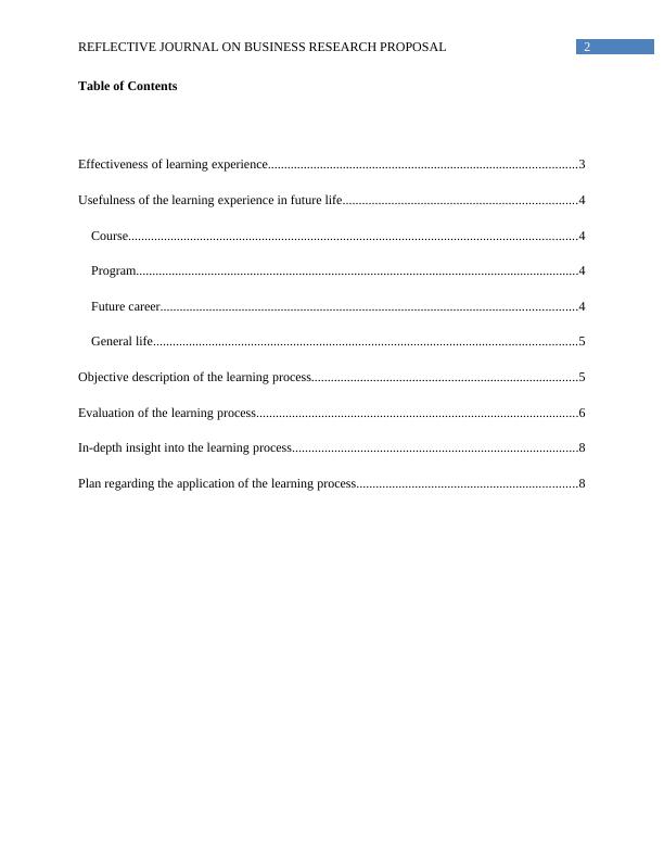 Learning experience in business research proposal: a case study_2