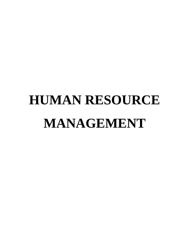 Human Resource Management Assignment Solution - 'Say it with Chocolate'_1